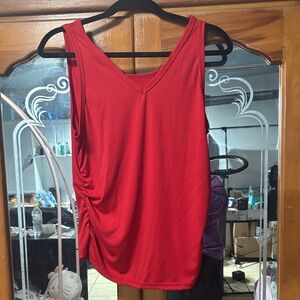 Vibrant Red Sleeveless‎ Tank Top